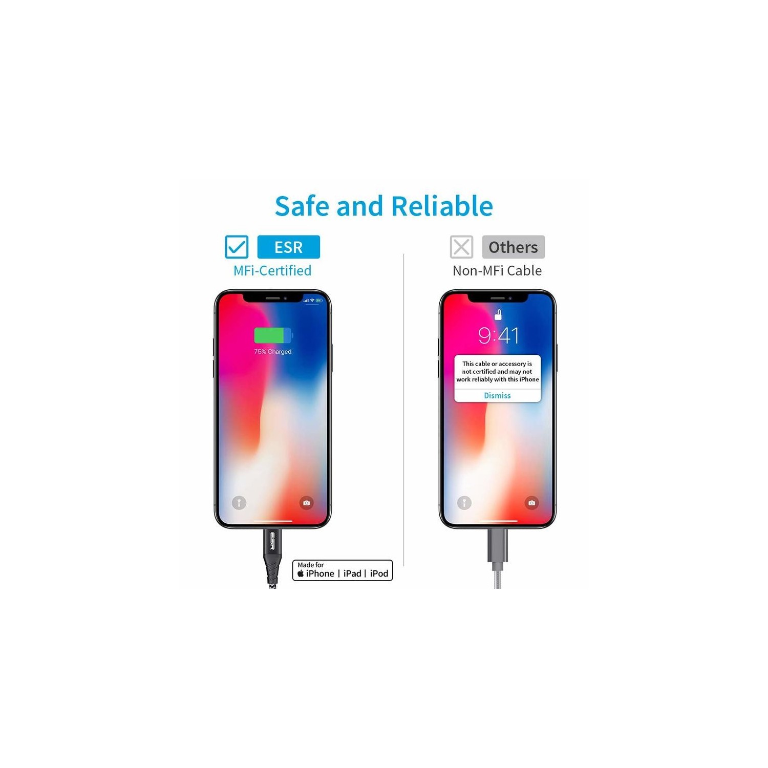 Cargador AC ESR 20WD PD + Cable ESR Lightning PD MFI 1m (COMBO PACK) 3