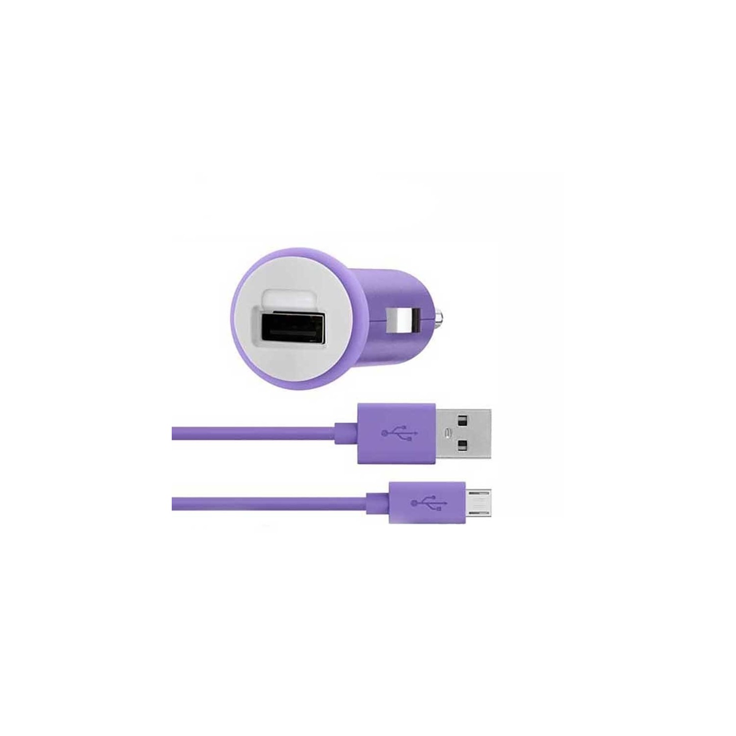 Cargador Plug Auto Micro USB BELKIN Universal 2.1A Lila