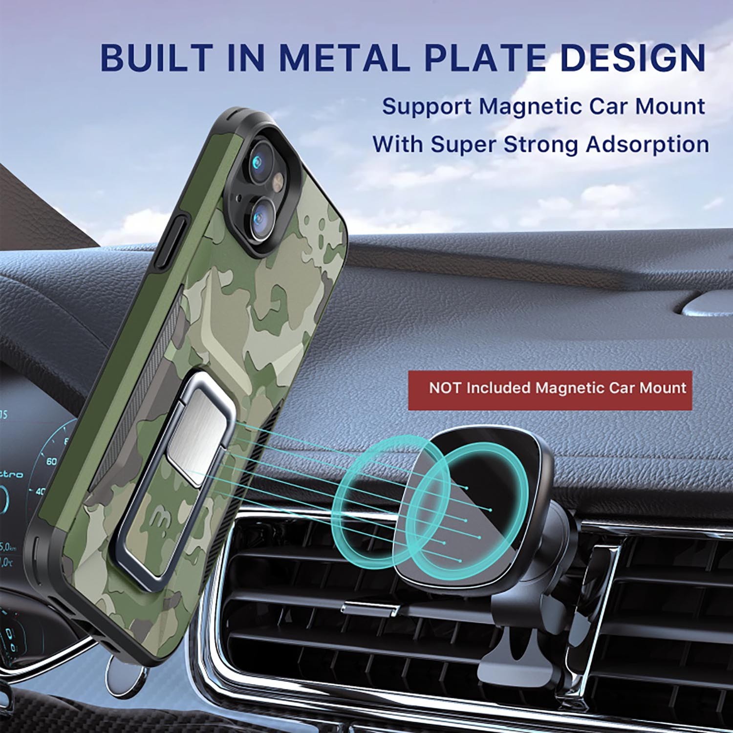 Case - MyBat Pro Stealth Series Case for Apple iPhone 14 (6.1) - Green Camo Case - MyBat Pro Stealth Series Case for Apple iPhone 14 (6.1) - Green Camo