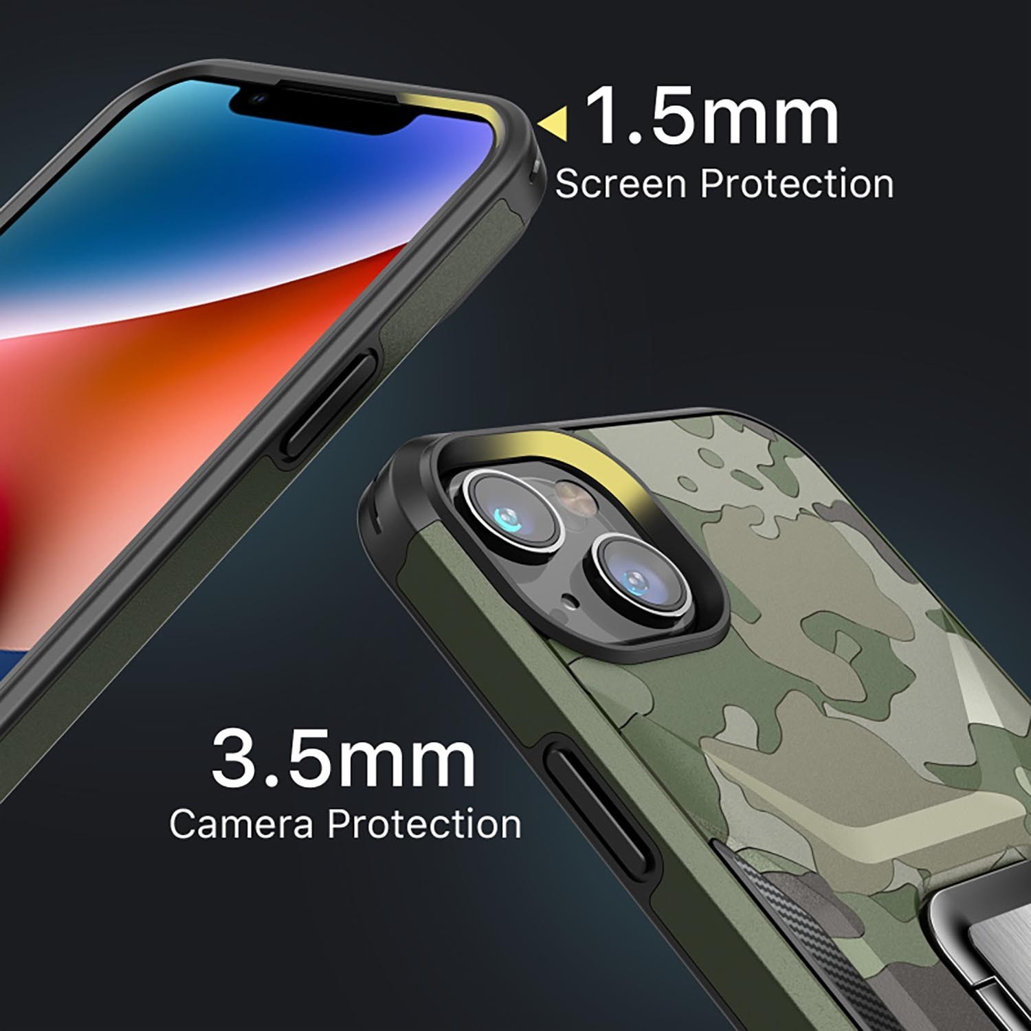 Case - MyBat Pro Stealth Series Case for Apple iPhone 14 (6.1) - Green Camo Case - MyBat Pro Stealth Series Case for Apple iPhone 14 (6.1) - Green Camo